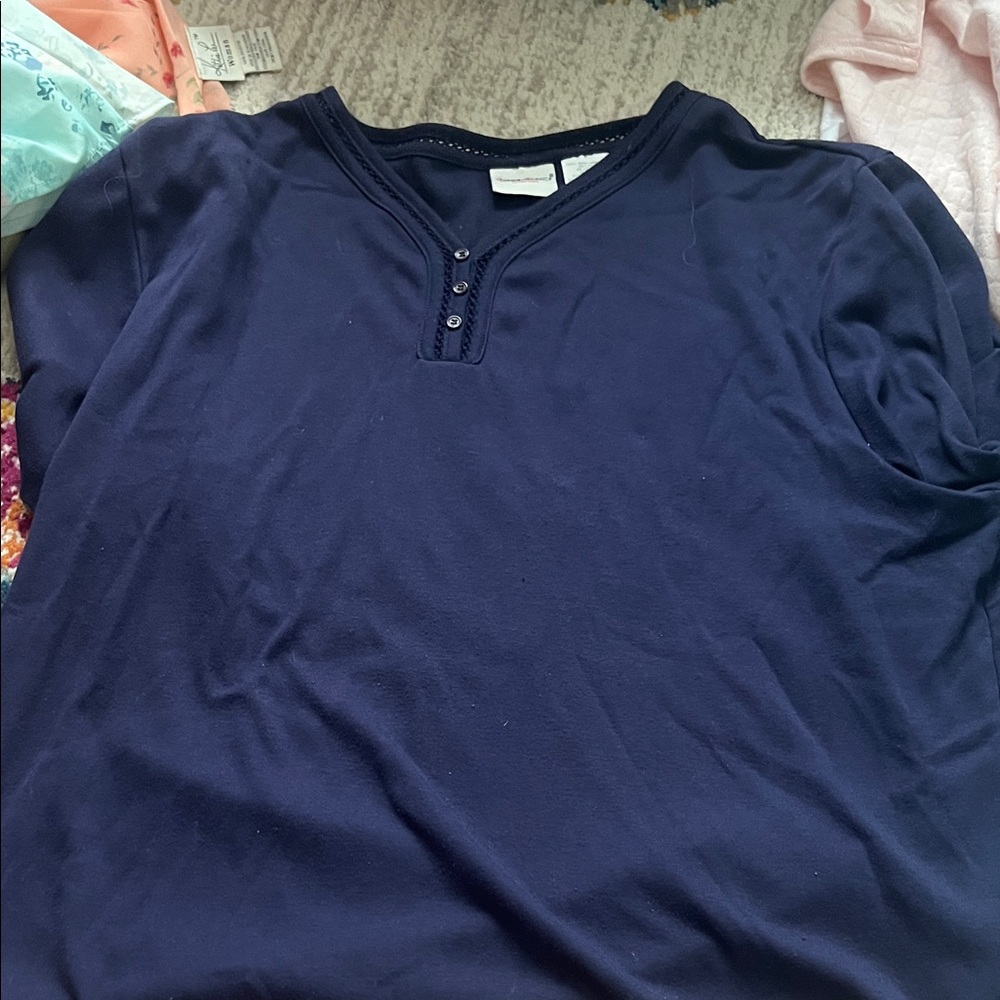 Bobbie Brooks Deep Blue Short Sleeve Top